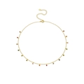 Elegante collana dorata con zirconi multicolore e pendente in argento S925 puro - Argento 925 / Oro