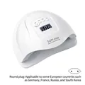 Weiße SUN X5 Plus 120W UV-LED-Nagellampe mit 36 LEDs und digitalem Timer-Display - SUN X5 Plus Weiß-EU Stecker