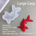Macro view of koi fish silicone mold showing scale texture and molded carp resin - Large Koi / Translucent