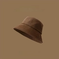 Bob minimaliste en velours côtelé marron pour l'automne hiver avec texture rétro - Café Foncé