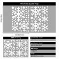 Set of 2 white Christmas snowflake static window stickers, 25x35cm festive glass decals - White Snowflakes Set C (25*35cm*2 Sheets)
