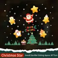 Christmas window decals with Santa and Reindeer design for festive glass decoration - XL6112 Christmas Stars