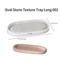 Oval stone texture tray silicone mold with finished rock style resin craft 21.7cm - Stone Texture Oval Tray - Long