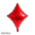 Red diamond shaped aluminum foil balloon for poker themed party decor 54x74cm - Poker Diamond