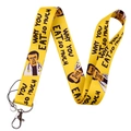 Cartoon doctor meme yellow polyester lanyard with lobster clasp and phone strap loop - Dr. Now Meme-Yellow