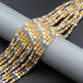 Detailed view of 4mm gradient crystal glass beads for DIY jewelry making on a grey stand - 4mm (Approx. 100 Pcs) / Mixed Color 4