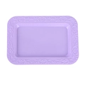 Single Layer Rectangular Embossed 1 Piece Purple