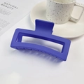 Close-up of 13cm matte royal blue rectangular shark hair claw on a minimalist background - 13cm Extra Large Square Claw-Periwinkle Blue