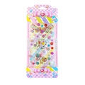 DIY diamond heart stickers for kids featuring colorful gems on pink lattice card - Necklace Flower Rhinestones