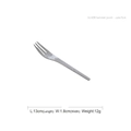 Silver hammered stainless steel dessert fork with fine 13cm length for cakes and fruits - Silver Cake Fork