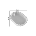 Moule en silicone ovale vague pour pendentifs de bijoux DIY, dimensions 8cm sur 6cm - Ovale Ondulé / Blanc Semi-transparent