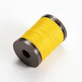 Bright yellow 0.4mm round waxed thread on brown spool for DIY leather sewing and crafts - 0.4mm/110m / #28 Yellow