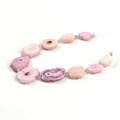 Irregular pink natural druzy crystal cluster beads for jewelry making - Tower Shape 12-28mm / Pink