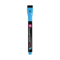 Blue erasable liquid chalk marker with magnetic cap and eraser for LED boards - Magnetic Cap Eraser Black Barrel / Blue