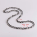 Detailansicht einer 7mm silbernen Gliederkette mit 60cm Längenangaben für Damen - 7mm
