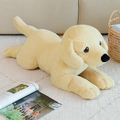 Plush yellow Labrador dog toy in large size with realistic features and soft fur - Tan / 40CM