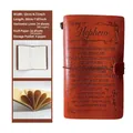 Brown leather A6 travel journal with To my Nephew engraving and multi-pocket design - To My Nephew / Brown