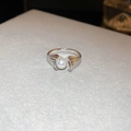 Detailed close-up of S925 sterling silver ring featuring a white pearl and wave texture - Style 11# Irregular Fishtail Pearl
