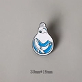 Creative 30mm whale in light bulb enamel pin with blue and white metal finish - Light Bulb Whale