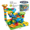 Circuit de billes 174 pièces avec rails colorés et balles pour construction DIY - Ensemble de 174 Pièces (NO.064)