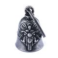 Campana de protección de acero inoxidable con relieves de moto y calaveras - Color Retro (colgante + Llavero)