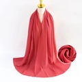 Red pearl chiffon long scarf for women with soft texture and elegant drape detail - Red