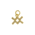 18k gold plated Pisces zodiac pendant with micro-set zircon stones for necklaces - Aquarius