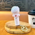 Creative pink recording microphone toy keychain with sweet strawberry sticker bag charm - Strawberry Microphone (Fun Recording Mic Pendant) / Pink