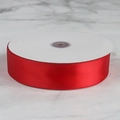 Polished red satin ribbon roll for gift wrapping and wedding flower decoration - 4cm Wide Encrypted Polyester 91m