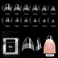 Tabla de tallas con 12 dimensiones para set de uñas postizas ultrafinas de 48 piezas - Forma Ovalada (03) / Bolsa de 48 Piezas