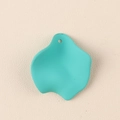 Minimalist tiffany blue acrylic flower petal earring charm with single hole for DIY - 10Pcs Medium / Lake Blue