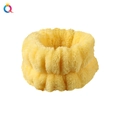 Soft yellow coral fleece wristband and headband set for face washing and sports comfort - Wrist Strap / Bright Yellow