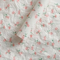 White tissue paper with pink rose floral print for flower bouquet packaging - Rose Sydney Paper [Style C]