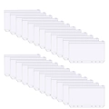 20 pack of transparent PVC 6-hole binder pockets with white sliders for A5/A6 journals - 25 Pack / A6 Loose-leaf Zipper Bag