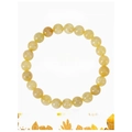8mm natural citrine beaded stretch bracelet on card for wealth and confidence - Citrine Bracelet