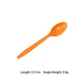 Orange plastic spoon for Thanksgiving party, 15.7cm length and 2.9g lightweight design - Orange Spoons 10PCS
