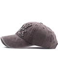 Cappellino da baseball marrone caffè lavato con ricamo New York 3D e finitura vintage - L(58-60cm) / caffè