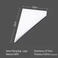 Medium 22x33cm thickened HDPE disposable pastry bag for cake cream and baking - Bag / L / Clear