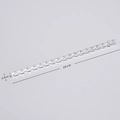 Reusable spiral texture glass straw 26cm long with clear borosilicate finish - Transparent Straight Straw / 0.8*26cm