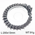 Bracciale dragone stile punk in argento vintage con dimensioni 200x13mm e peso di 91g - Stile Drago in Acciaio (KB170307)