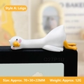 Mini white goose figurine monitor ornament 70x30mm decoration for screen or car - 70x30x22mm / Type A Tired Goose