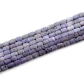 Strands of purple druzy agate barrel beads with natural crystalline texture - Barrel Beads 6x8mm/23pcs / Violet
