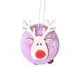 Cute pink plush reindeer hanging ornament for Christmas tree decor and holiday party props. - Pink Deer