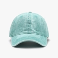 Vintage washed cotton baseball cap in light mint green with a distressed finish - Washed Fruit Green