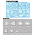 Juego de 4 hojas de pegatinas de Navidad con copos de nieve y estrellas para ventanas - Estilo Adhesivo de Copo de Nieve Blanco (BQ031)