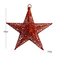 Stella di Natale rossa da 40cm in ferro con glitter per decorazioni natalizie - 40CM / Rosso