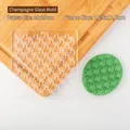 Champagne glass acrylic texture stamp for fondant and clay crafts with 10x10cm pattern - SY0154-Champagne Glasses