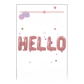 16-inch rose gold HELLO foil balloon set for New Year party decoration in 5pcs retail pack - HELLO / Rose Gold
