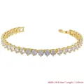 Bracelet tennis doré 6mm serti de zircons cubiques ronds avec monture à 4 griffes - Style Bracelet (VL536) / Bracelet Or