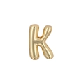 Golden letter K charm accessory with a polished metal finish for watch bands - Letter K / Gold